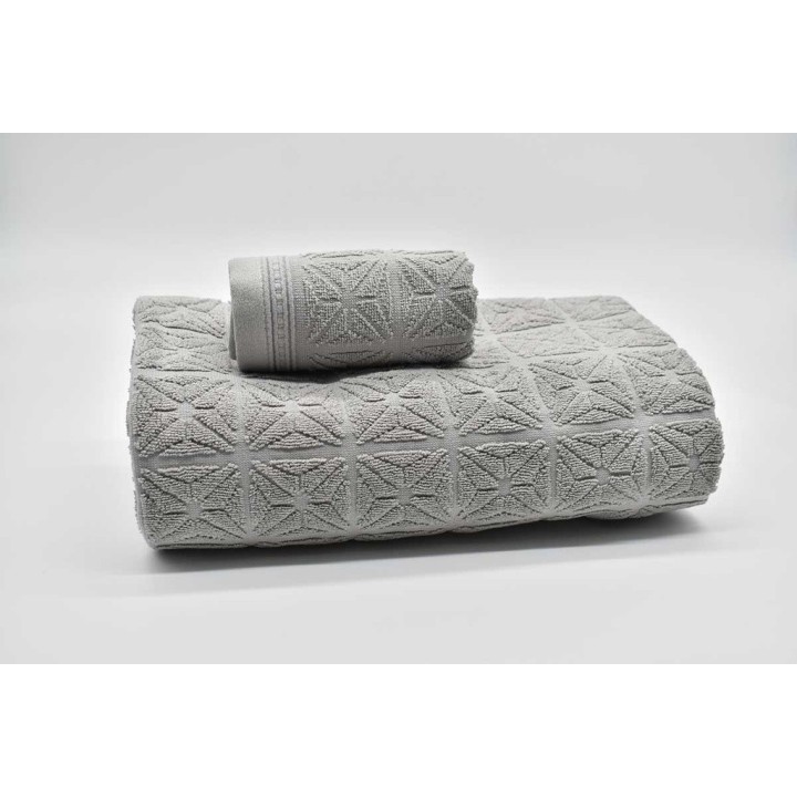 Jogo de 3 Toalhas T1662C Cinzento - Vidal Home