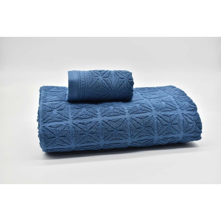Jogo de 3 Toalhas T1662C Azul - Vidal Home