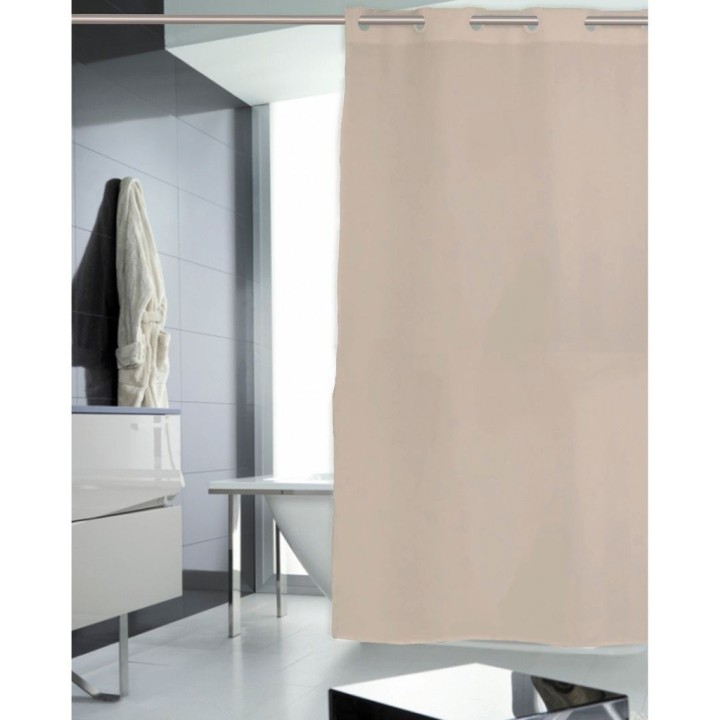 Cortina de Banho Lisa Bege 180x200 - Stilia Home