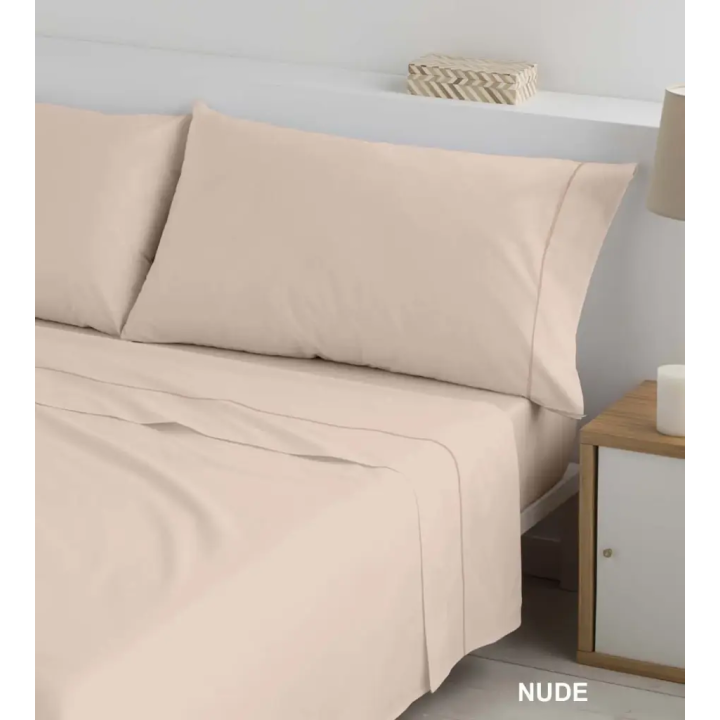 Jogo de Lençóis Tecido Liso Basic Nude Polo
