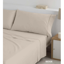 Jogo de Lençóis Tecido Liso Basic Bege Polo