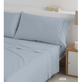 Jogo de Lençóis Tecido Liso Basic Azul Polo